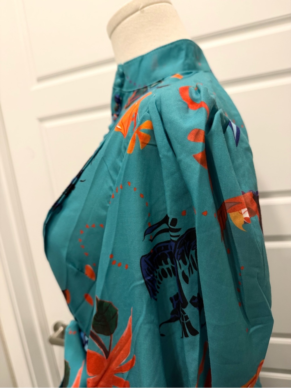 🔥Everard’s Clothing 2PC Tiered Teal Floral Maxi Skirt Set with Waist Tie NWT - Picture 10 of 14